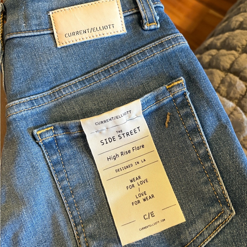 Current/Elliott The Side Street High Rise Flare Jeans Size 24 NWT $188 (0392) - Picture 2 of 10